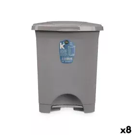 Papelera con Pedal Gris Plástico 10 L (8 Unidades) de BigBuy Home, Papeleras - Ref: S3632345, Precio: 44,64 €, Descuento: %