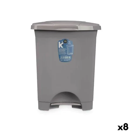 Cestino a pedale Grigio Plastica 10 L (8 Unità) di BigBuy Home, Cestini per la carta - Rif: S3632345, Prezzo: 43,92 €, Sconto: %