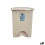 Poubelle à pédale Beige Plastique 10 L (8 Unités) de BigBuy Home, Corbeilles à papier - Réf : S3632349, Prix : 44,64 €, Remis...