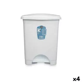 Papelera con Pedal Blanco Plástico 30 L (4 Unidades) de BigBuy Home, Papeleras - Ref: S3632351, Precio: 49,72 €, Descuento: %