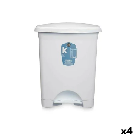 Papeleira com Pedal Branco Plástico 30 L (4 Unidades) de BigBuy Home, Papeleiras - Ref: S3632351, Preço: 49,72 €, Desconto: %