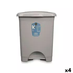 Papeleira com Pedal Cinzento Plástico 30 L (4 Unidades) de BigBuy Home, Papeleiras - Ref: S3632353, Preço: 49,72 €, Desconto: %