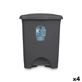 Papierkorb mit Pedal Anthrazit Kunststoff 30 L (4 Stück) von BigBuy Home, Papierkörbe - Ref: S3632355, Preis: 49,72 €, Rabatt: %