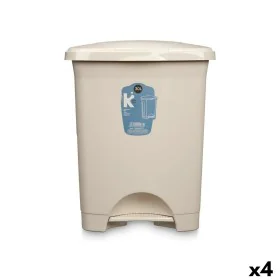 Papeleira com Pedal Bege Plástico 30 L (4 Unidades) de BigBuy Home, Papeleiras - Ref: S3632357, Preço: 49,72 €, Desconto: %