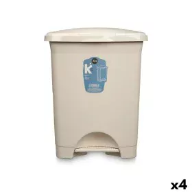 Papelera con Pedal Beige Plástico 30 L (4 Unidades) de BigBuy Home, Papeleras - Ref: S3632357, Precio: 49,72 €, Descuento: %