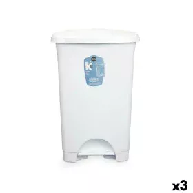 Papeleira com Pedal Branco Plástico 50 L (3 Unidades) de BigBuy Home, Papeleiras - Ref: S3632359, Preço: 46,33 €, Desconto: %