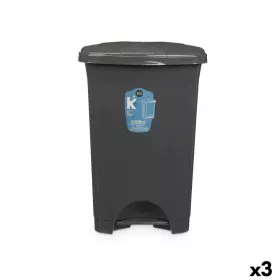 Cestino a pedale Antracite Plastica 50 L (3 Unità) di BigBuy Home, Cestini per la carta - Rif: S3632363, Prezzo: 46,33 €, Sco...