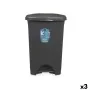 Pedal bin Anthracite Plastic 50 L (3 Units) by BigBuy Home, Wastebaskets - Ref: S3632363, Price: 45,59 €, Discount: %