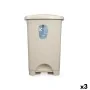 Papelera con Pedal Beige Plástico 50 L (3 Unidades) de BigBuy Home, Papeleras - Ref: S3632365, Precio: 46,33 €, Descuento: %