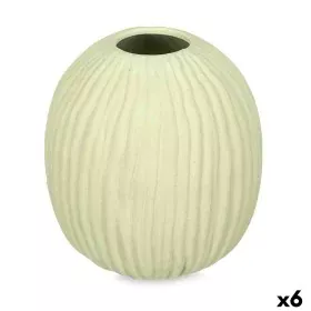 Vase Green Dolomite 15 x 18 x 15 cm (6 Units) Sphere Stripes by Gift Decor, Vases - Ref: S3632383, Price: 43,94 €, Discount: %