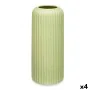 Jarrón Verde Dolomita 16 x 40 x 16 cm (4 Unidades) Rayas de Gift Decor, Jarrones - Ref: S3632389, Precio: 63,46 €, Descuento: %