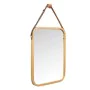 Hanging mirror Natural Leather Bamboo Rectangular 34 x 41,5 x 1,5 cm (6 Units) by Gift Decor, Wall-Mounted Mirrors - Ref: S36...