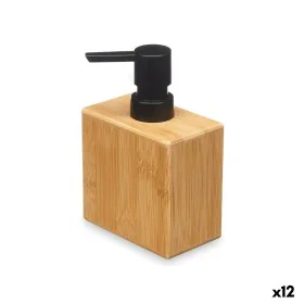 Soap Dispenser Black Bamboo Plastic 9,7 x 15 x 5,8 cm (12 Units) by Berilo, Stands and dispensers - Ref: S3632457, Price: 52,...