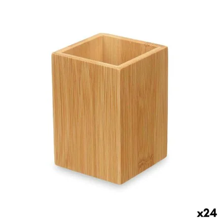 Portaspazzolini da Denti Naturale Bambù Plastica 6,8 x 9,7 x 6,8 cm (24 Unità) di Berilo, Supporti e distributori - Rif: S363...