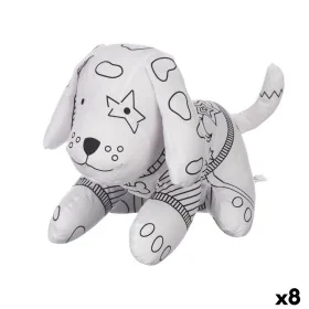 Colouring Plush White Black Cloth 13 x 14 x 20 cm Dog (8 Units) by Pincello, Painting - Ref: S3632467, Price: 43,92 €, Discou...