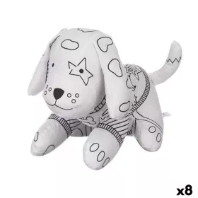 Peluche da Colorare Bianco Nero Stoffa 13 x 14 x 20 cm Cane (8 Unità) di Pincello, Kit di pittura - Rif: S3632467, Prezzo: 44...