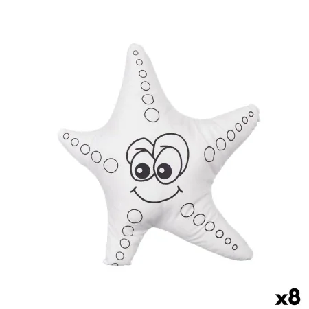 Colouring Plush White Black Cloth 26 x 26 x 8 cm Starfish (8 Units) by Pincello, Painting - Ref: S3632473, Price: 43,92 €, Di...