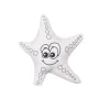 Colouring Plush White Black Cloth 26 x 26 x 8 cm Starfish (8 Units) by Pincello, Painting - Ref: S3632473, Price: 43,92 €, Di...