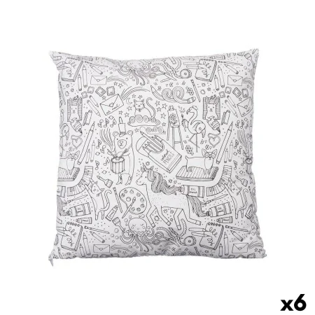 Coussin Blanc Noir 43 x 13 x 43 cm Pour peindre (6 Unités) de Pincello, Coussins - Réf : S3632475, Prix : 47,38 €, Remise : %