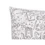 Cushion White Black 43 x 13 x 43 cm For painting (6 Units) by Pincello, Cushions - Ref: S3632475, Price: 47,38 €, Discount: %