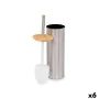 Brosse de salle de wc Argenté Bambou Acier inoxydable 9,5 x 27,5 x 9,5 cm (6 Unités) de Berilo, Accessoires pour wc - Réf : S...