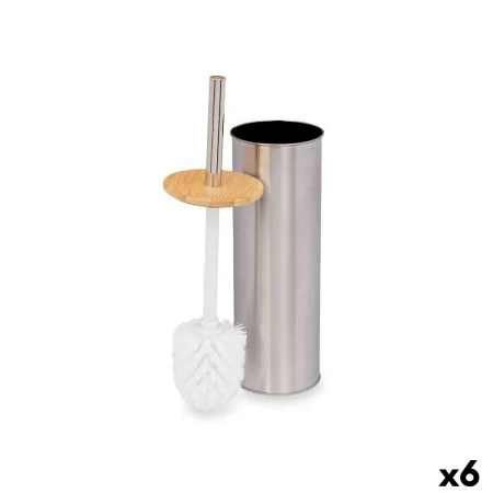 Scopino per il Bagno Argentato Bambù Acciaio inossidabile 9,5 x 27,5 x 9,5 cm (6 Unità) di Berilo, Accessori per wc - Rif: S3...