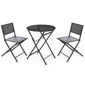 Ensemble Table + 2 Chaises Noir de Ibergarden, Salons de jardin - Réf : S3632713, Prix : 91,09 €, Remise : %