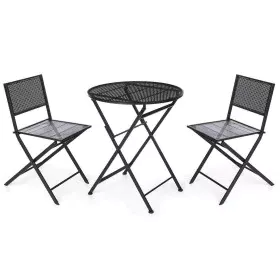 Table set with 2 chairs Black by Ibergarden, Garden Furniture Sets - Ref: S3632713, Price: 100,56 €, Discount: %