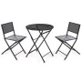 Table set with 2 chairs Black by Ibergarden, Garden Furniture Sets - Ref: S3632713, Price: 91,09 €, Discount: %