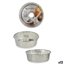 Set of Cake Tins Silver Aluminium 19,5 x 19,5 x 6 cm 4 Pieces (12 Units) by Kinvara, Cake and sponge moulds - Ref: S3632868, ...