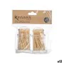 Porte cure-dents Marron Transparent Bois Méthacrylate 4,5 x 4,5 x 7,5 cm 2 Pièces (12 Unités) de Kinvara, Baguettes - Réf : S...