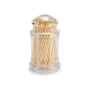 Toothpick holder Brown Transparent Wood Methacrylate 4,5 x 4,5 x 7,5 cm 2 Pieces (12 Units) by Kinvara, Chopsticks - Ref: S36...