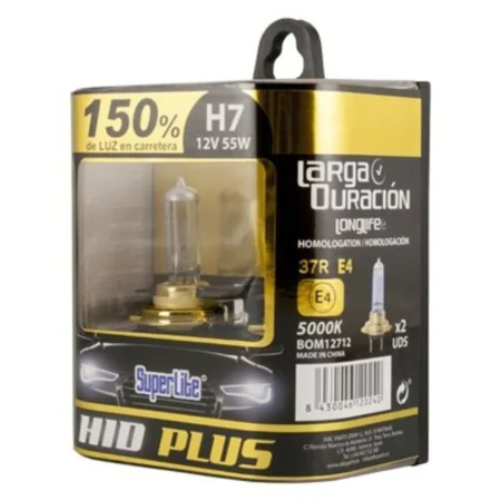 Ampoule pour voiture Superlite BOM12712 H7 12V 55W 5000K 37R/E4 de Superlite, Ampoules - Réf : S3700089, Prix : 11,92 €, Remi...