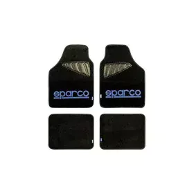 Car Floor Mat Set Sparco SPC1901 Universal Black/Blue (4 pcs) by Sparco, Non-Slip Mats - Ref: S3700587, Price: 34,18 €, Disco...