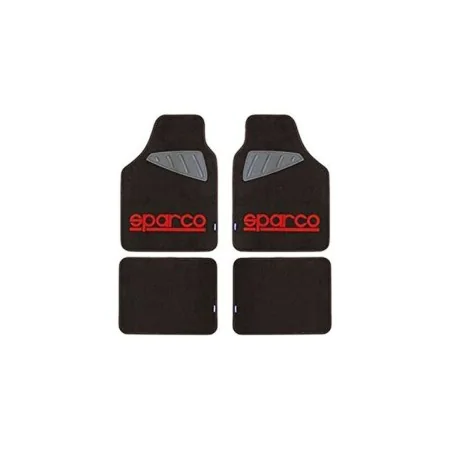 Conjunto de Tapetes de Carro Sparco SPC1903 Universal Preto/Vermelho (4 pcs) de Sparco, Tapetes antiderrapantes - Ref: S37005...