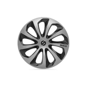 Hubcap Sparco SPC1673SVBK 16" Black/Silver (4 uds) by Sparco, Trims - Ref: S3701399, Price: 49,59 €, Discount: %