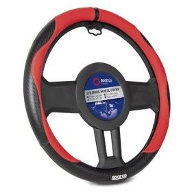 Steering Wheel Cover Sparco SPCS128RS Ø 37-38 cm Red by Sparco, Steering wheels and shafts - Ref: S37113336, Price: 19,98 €, ...