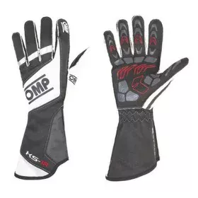 Men's Driving Gloves OMP KS-1R White/Black S by OMP, Gloves - Ref: S37114119, Price: 117,94 €, Discount: %