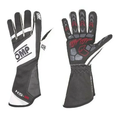 Men's Driving Gloves OMP KS-1R White/Black S by OMP, Gloves - Ref: S37114119, Price: 123,13 €, Discount: %