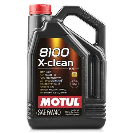 Car Motor Oil Motul 8100 X-Clean 5W40 5 L by Motul, Car Engine Oils - Ref: S37114217, Price: 41,48 €, Discount: %