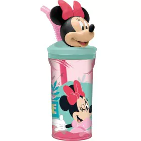 Cup with Straw Minnie Mouse CZ11337 Pink 360 ml 3D by Minnie Mouse, Water bottles - Ref: S37114569, Price: 9,08 €, Discount: %