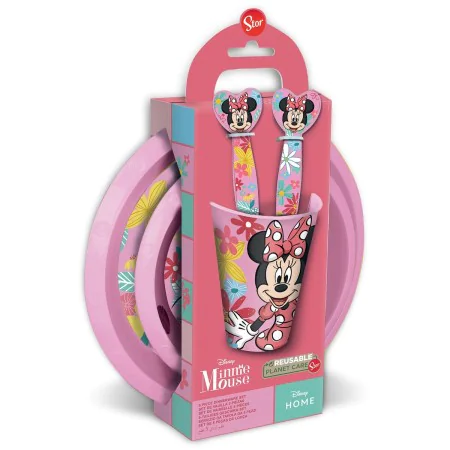 Ensemble Vaisselle pour Enfants Minnie Mouse CZ11312 Rose 5 Pièces de Minnie Mouse, Services pour enfant - Réf : S37114570, P...