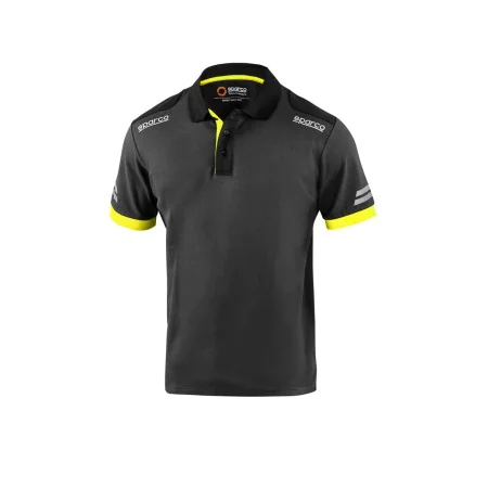 Polo à manches courtes homme Sparco TW Jaune Gris de Sparco, Polos - Réf : S37115998, Prix : 33,42 €, Remise : %