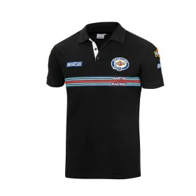 Polo à manches courtes homme Sparco Martini Racing Noir (Taille M) de Sparco, Polos - Réf : S3721283, Prix : 75,89 €, Remise : %