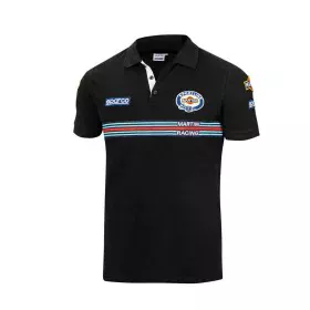 Polo a Maniche Corte Uomo Sparco Martini Racing Nero (Taglia M) di Sparco, Polo - Rif: S3721283, Prezzo: 77,40 €, Sconto: %