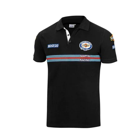 Polo à manches courtes homme Sparco Martini Racing Noir Taille XL de Sparco, Polos - Réf : S3721285, Prix : 77,40 €, Remise : %