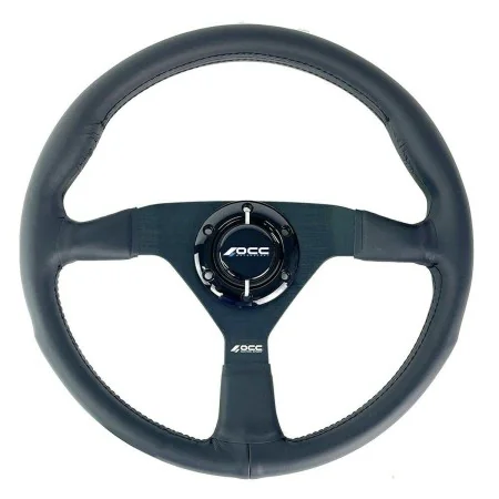 Racing Steering Wheel OCC Motorsport OCCVOL014 Black Leather 350 mm by OCC Motorsport, Steering wheels and shafts - Ref: S372...