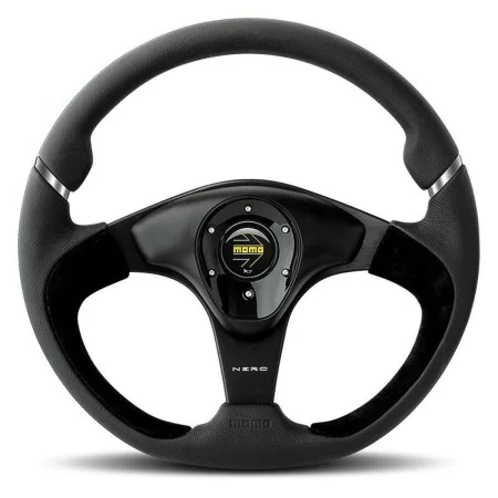 Racing Steering Wheel Momo NERO Black Ø 35 cm by Momo, Steering wheels and shafts - Ref: S3723195, Price: 233,53 €, Discount: %