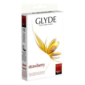 Preservativos Glyde Fresa 18 cm (10 uds) de Glyde, Preservativos masculinos - Ref: S4000941, Precio: 8,21 €, Descuento: %