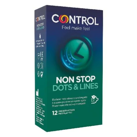 Condoms Non Stop Dots & Lines Control (12 uds) by Control, Male Condoms - Ref: S4003701, Price: 8,48 €, Discount: %